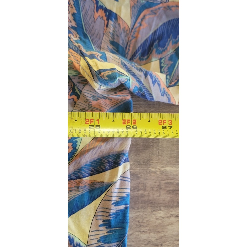 Tori Richard Shirt Men 2XL Hawaiian Aloha Leaf Print Tropical Button Up Camp USA - Picture 9 of 11